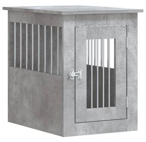 Kojec dla psa, szary beton 45x62x59 cm, materiał drewnopochodny