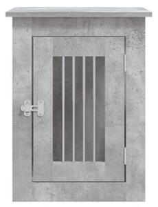 Kojec dla psa, szary beton 45x62x59 cm, materiał drewnopochodny