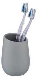 Szary ceramiczny kubek na szczoteczki Wenko Badi