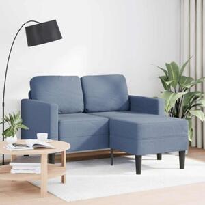 Sofa 2-osobowa z leÅ¼ankÄ w ksztaÅcie litery l, niebieska