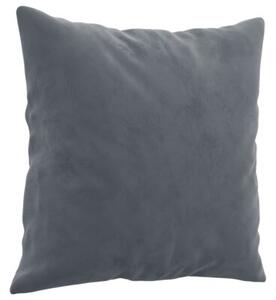 Sofa 2-osobowa z poduszkami, ciemnoszara, 140 cm, aksamit