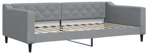 Sofa z funkcją spania, jasnoszara, 100x200 cm, obita tkaniną
