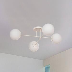 Lampa sufitowa Moon HELAM, możliwość ściemniania, kremowy / amber, salon / jadalnia, metal