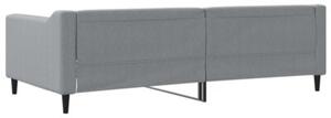 Sofa z funkcją spania, jasnoszara, 100x200 cm, obita tkaniną