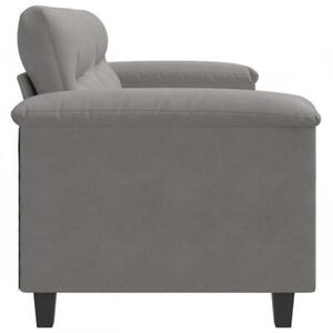 Sofa 2-osobowa, ciemnoszary, 140 cm, tapicerowana mikrofibrÄ