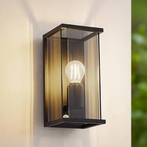 Lampa zewnętrzna z czujnikiem ruchu Annalea Lucande, możliwość ściemniania, czarny, aluminium, nowoczesny