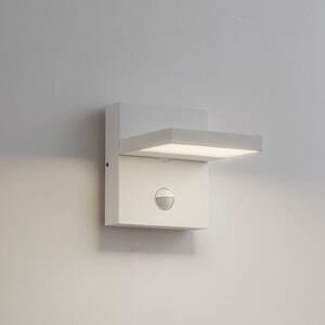 Lampa zewnętrzna z czujnikiem ruchu Silvan Lucande, biały / opal, aluminium, nowoczesny