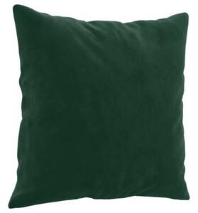 Sofa 2-osobowa z poduszkami, ciemnozielona, 140 cm, aksamit