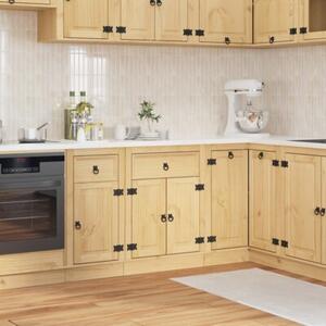Nowoczesna szafka z litego drewna sosnowego w kolorze miodowego brązu