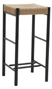 Czarny/w naturalnym kolorze hoker z litego drewna bukowego (wysokość siedziska 72 cm) Bandar – Premier Housewares