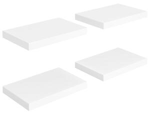 Półki ścienne, 4 szt., białe, 40x23x3,8 cm, MDF