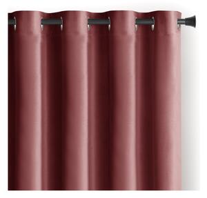 Różowa aksamitna zasłona częściowo zaciemniająca (dimout) 140x245 cm Eyelets – Restilo