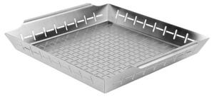 Koszyk do grillowania stalowy perforowany 39,5x35x6 cm