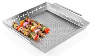 Koszyk do grillowania stalowy perforowany 39,5x35x6 cm