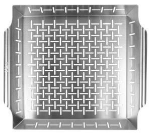 Koszyk do grillowania stalowy perforowany 39,5x35x6 cm