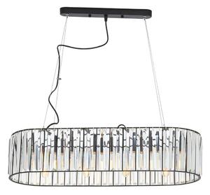 Metalowa lampa wisząca ze szklanym kloszem Akiko – Premier Housewares