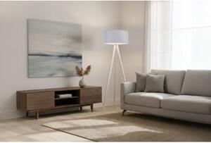 Lampa podłogowa trójnóg biały Light Home LH Gaja 1xE27 44cm abażur walec szary