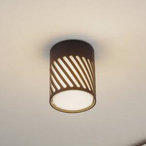 Lindby Lampa sufitowa zewnętrzna Lurinda, 10,5 cm, czarna, aluminium, Lurinda Lindby, możliwość ściemniania, czarny, aluminium, nowoczesny