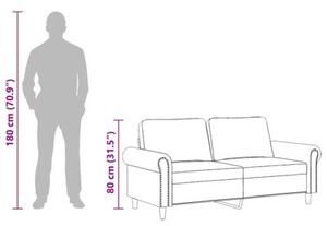 Sofa 2-osobowa, ciemnozielona, 140 cm, tapicerowana aksamitem