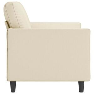 Sofa, 2-osobowa kremowy, 120 cm, sztuczna skÃ³ra