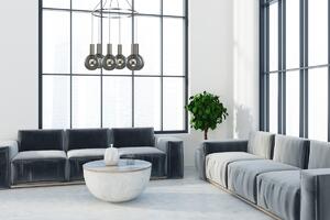 ARIA lampa wisząca satynowa klosze szkło dymione LED 40W 3000K MD17012002-6A
