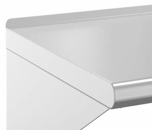 Półka ścienna, 100x45x31 cm, srebrna stal nierdzewna