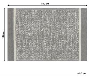 Dywan zewnętrzny prostokątny 120x180cm materiał syntetyczny szary Ballari Beliani