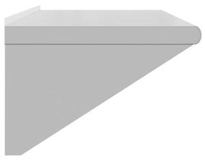 Półka ścienna, 100x45x31 cm, srebrna stal nierdzewna