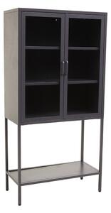 Szara stalowa witryna 75x150x35 cm Acier – Premier Housewares