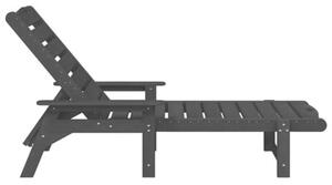 Leżak czarny 195,5 x 53 x 98,5 cm hdpe