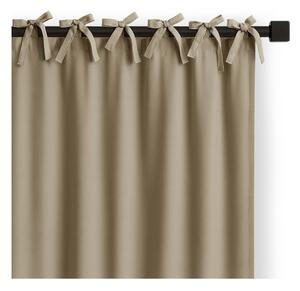 Beżowa zasłona częściowo zaciemniająca (dimout) 140x250 cm Carli Tie – Restilo