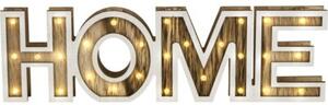 Lampa stołowa dekoracyjna LED HOME 29975 Globo, drewno i tworzywo, 28 LED, na baterie 3xAA, 38 cm
