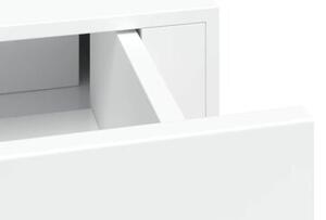 Półki ścienne z szufladą, 2 szt., białe, 40 x 23,5 x 10 cm, mdf
