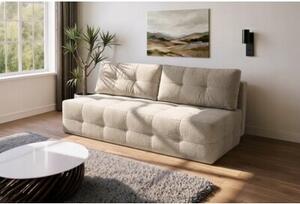 Sofa Rozkładana Kanapa z Funkcją Spania Dwuosobowa Do Salonu Beżowa MORANA