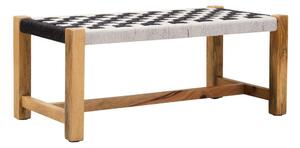 Czarno-biała drewniana ławka Satna – Premier Housewares