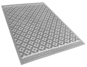 Wzorzysty dywan zewnętrzny z tworzywa z recyklingu 120 x 180 cm szary Thane Beliani