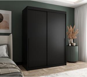 Szafa przesuwna Garderoba SIMA T 150 czarny + u. czarny
