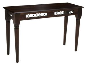 Konsola z litego drewna palisander w ciemnym naturalnym kolorze 45x120 cm Srina – Premier Housewares