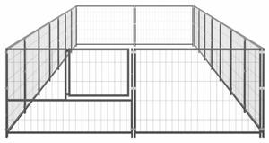 Kojec dla psa, czarny, 14 m², stalowy