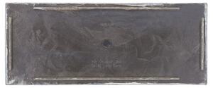 Prostokątna doniczka ogrodowa na taras efekt kamienia 29 x 70 x 50 cm szara Edessa Beliani