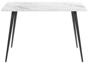 Stół do jadalni biały efekt marmuru metalowe nogi czteroosobowy 120x80 Santiago Beliani