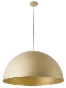 Złota lampa wisząca z kloszem w kształcie misy Sewilla