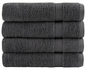 Ręczniki premium, solund, 4 szt., antracytowe, 100x150 cm, 600 g/m²