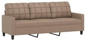 Sofa 3-osobowa z podnÃ³Å¼kiem, cappuccino, 180 cm, sztuczna skÃ³ra
