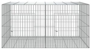 Klatka dla królika, 2 panele, 110x79x54cm, galwanizowane żelazo