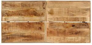 Stolik barowy, 150x70x107 cm, lite drewno mango i żelazo