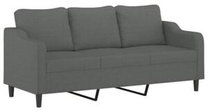 Sofa 3-osobowa z podnÃ³Å¼kiem, ciemnoszary, 180 cm, tkaninÄ