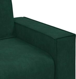 Sofa 2-osobowa, ciemnozielona, 180x78x84 cm, tapicerowana aksamitem