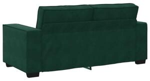Sofa 2-osobowa, ciemnozielona, 180x78x84 cm, tapicerowana aksamitem