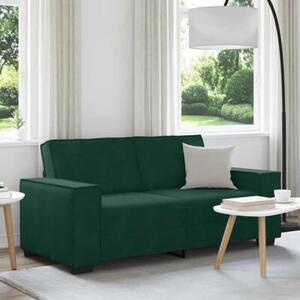 Sofa 2-osobowa, ciemnozielona, 180x78x84 cm, tapicerowana aksamitem